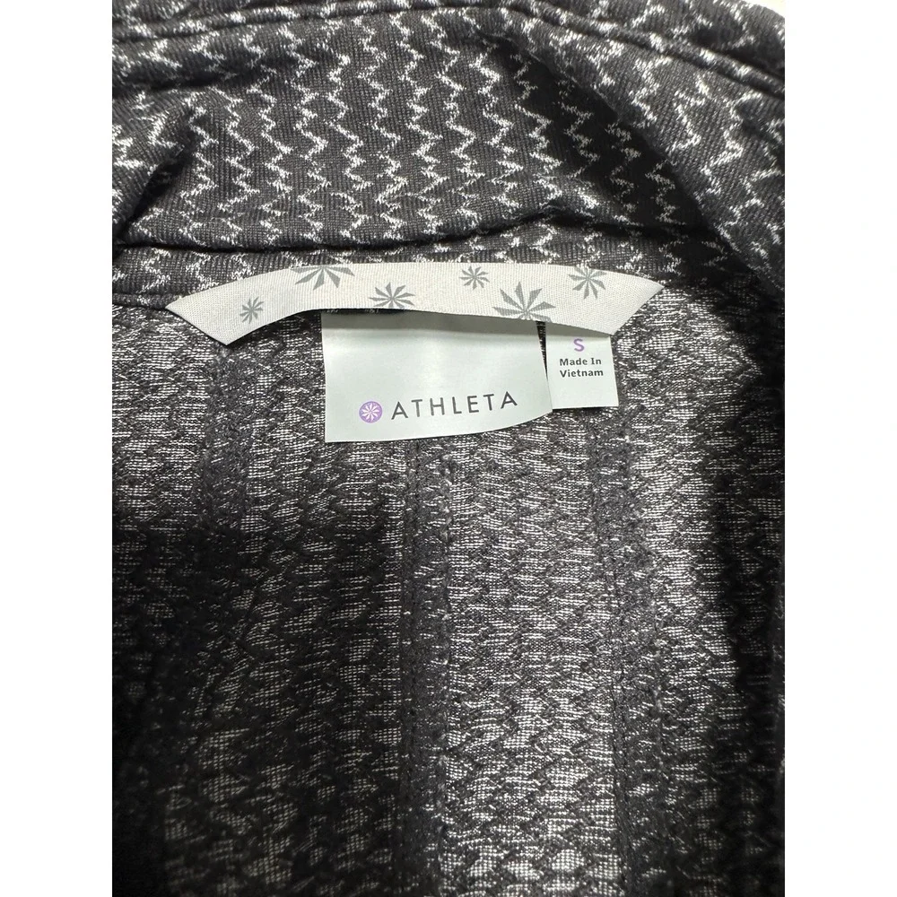 Athleta Heartbeat Hope Herringbone Athletic Full Zip Jacket Women's Size Small‎